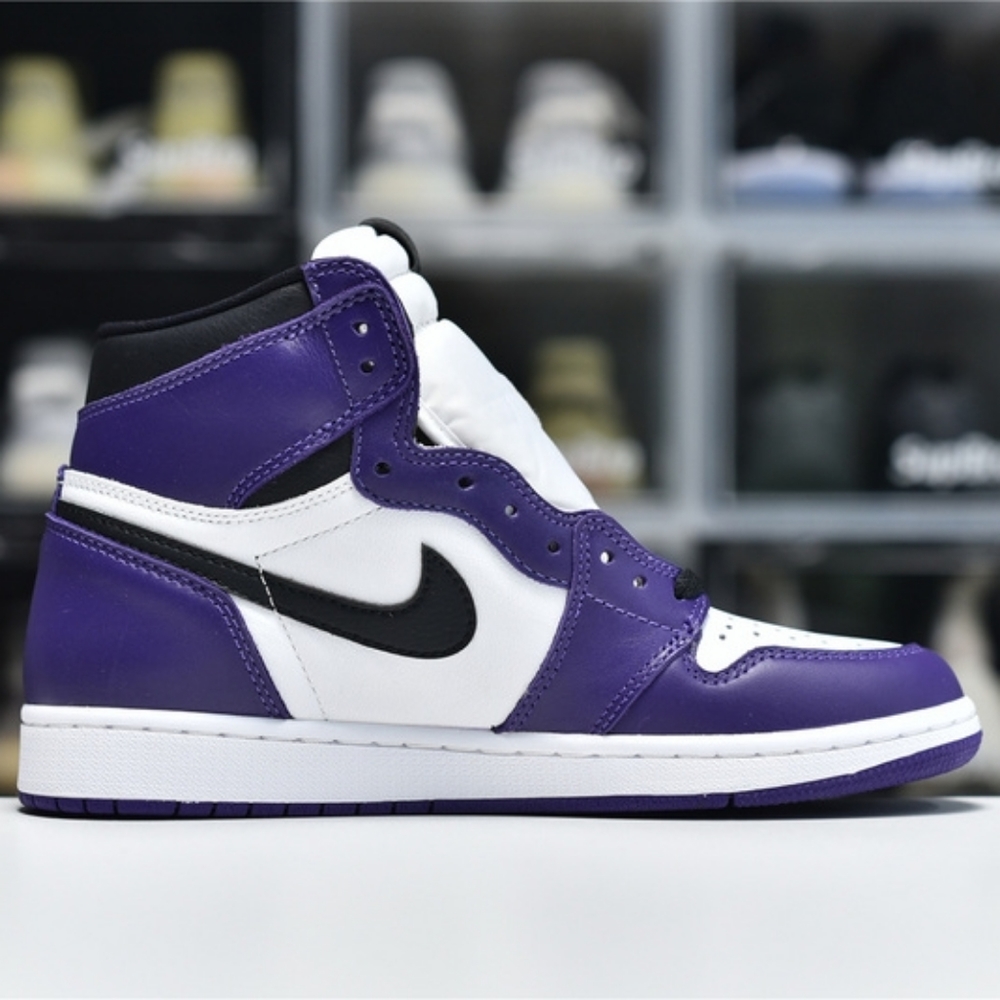 Air Jordan 1 AJ1 White Purple - Picture 8 of 9